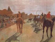 Edgar Degas Race Horses in Front of the Stand oil